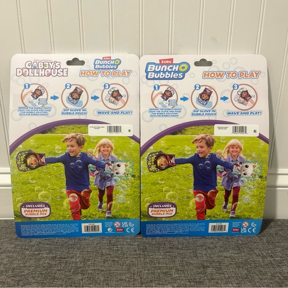 Zuru Bunch O Bubbles Gabby's Dollhouse Glove-A-Bubbles, Lot Of 2 NEW - Picture 4 of 7